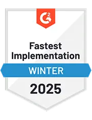 Gravitec G2 Fastest Implementation badge